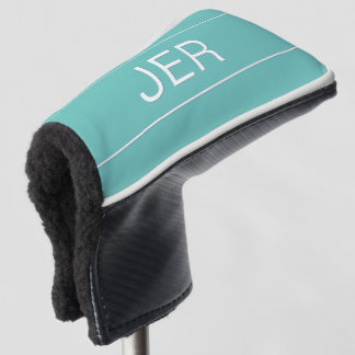 Personalisierte Initial Monogram Light Aquamarin P Golf Headcover