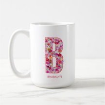 Personalisierte Initiale | Florale Buchstabe B Mon
