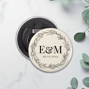 Personalisierte initiale Gastgeschenk Hochzeit Flaschenöffner