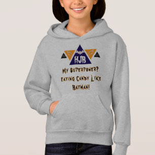 Personalisierte Initialen Halloween Bat Man Triang Hoodie