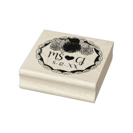 Personalisierte Initialen Hochzeitstorte Briefmark Gummistempel