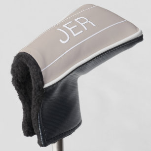 Personalisierte Initialen Monogramm Tan Statement Golf Headcover