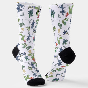 Personalisierte Initialen Multicolor Red Lila Gree Socken