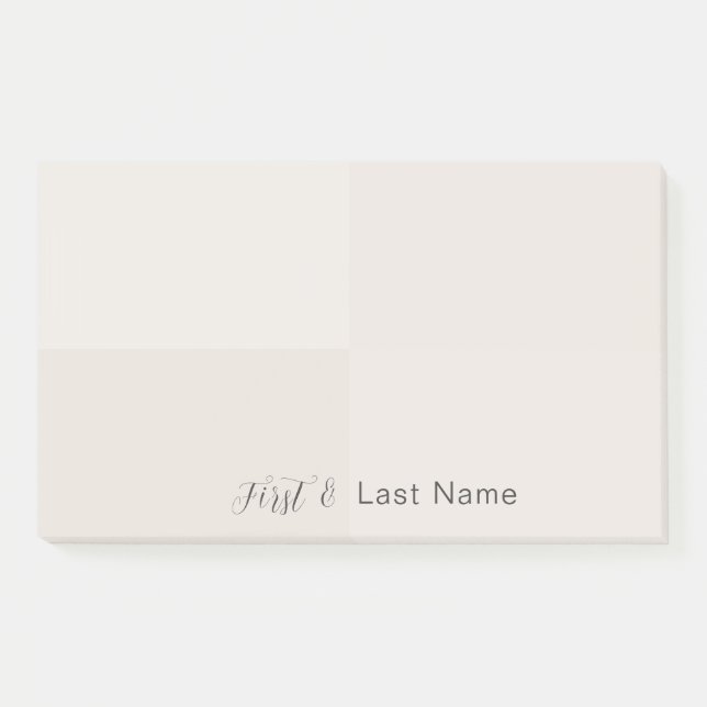 Personalisierte Initialen, Name Moderne Quadrate B Post-it Klebezettel (Vorderseite)