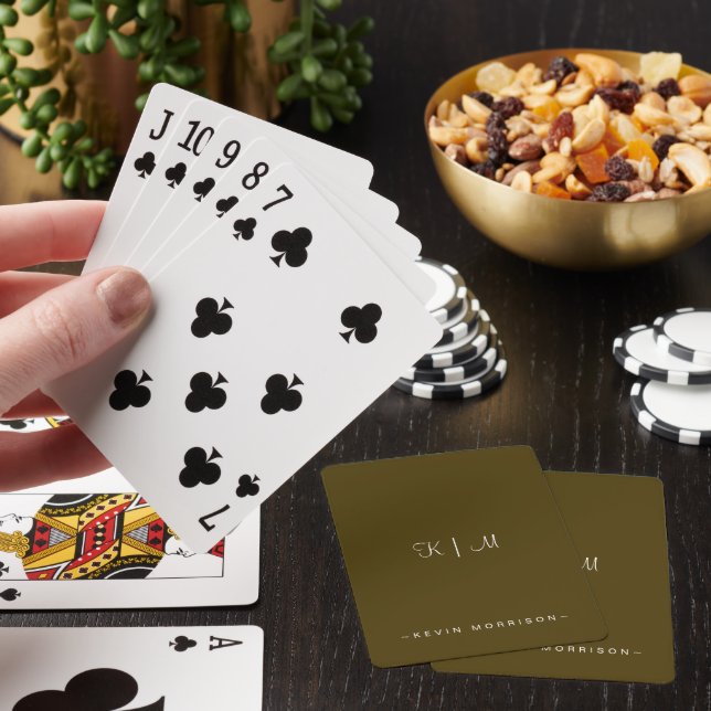 Personalisierte Initialen Spielkarten (In Situ)