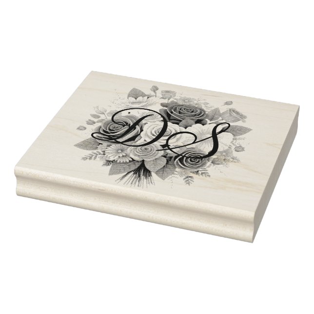 Personalisierte Initialen und Briefmarke Gummistempel (Stempel)