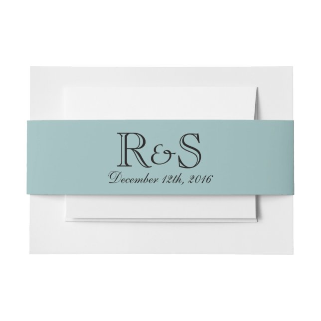 Personalisierte Initialen und Datum Blue Bly Band (Vorderseite Beispiel)