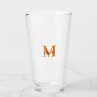 Personalisierte Initialen und Name Monogramm Glas