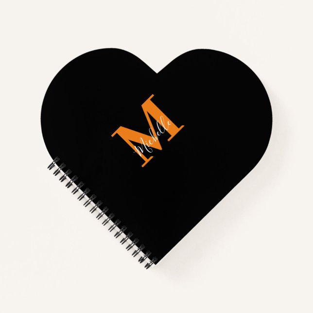 Personalisierte Initialen und Name Monogramm Notizbuch (Vorderseite)