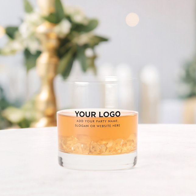 Personalisierte Inline-Logos und Textbrillen Whiskyglas (Insitu (Hochzeit))