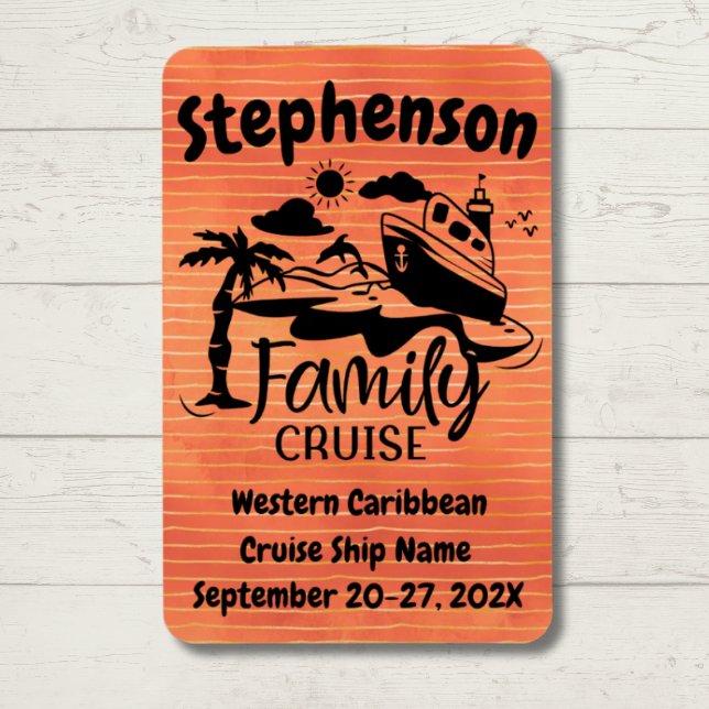 Personalisierte Inneneinrichtung der Familie Magnet (Family Cruise Door Magnet)