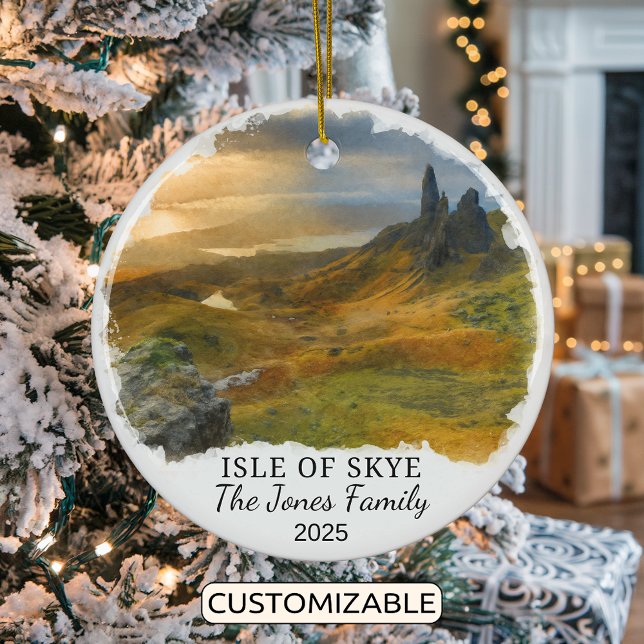 Personalisierte Insel Skye Ornament, Schottland Keramik Ornament (Von Creator hochgeladen)