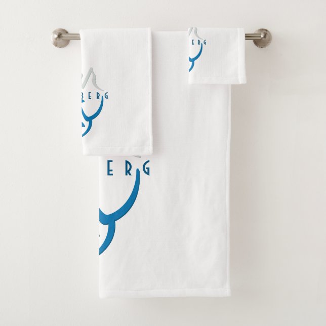 Personalisierte Inspiration Iceberg Art Blue Badhandtuch Set (Insitu)