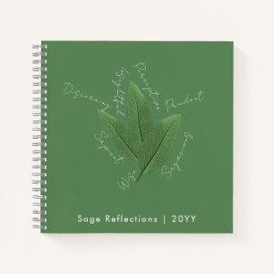 Personalisierte Inspirationsquelle Grüne Blätter K Notizbuch