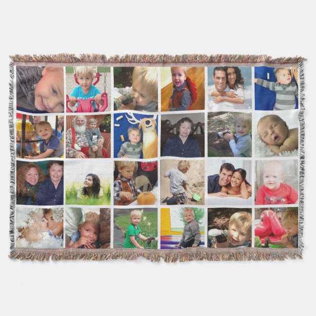 Personalisierte Instagram-FotoCollage Decke (Vorderseite)