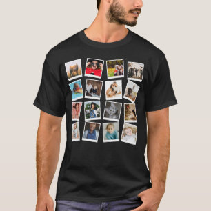 personalisierte Instragram Moderne Foto Collage T-Shirt