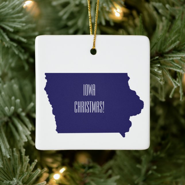 Personalisierte Iowa Keramikornament (Baum)