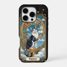 Personalisierte iPhone 16 Pro Hülle mit Katzen-Tar