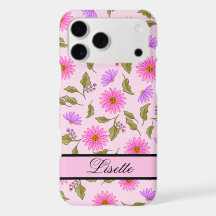 Personalisierte iPhone-Hülle Pink Lavender Lacy Da