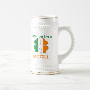 Personalisierte Iren küssen mich, den ich Mcgill Bierglas