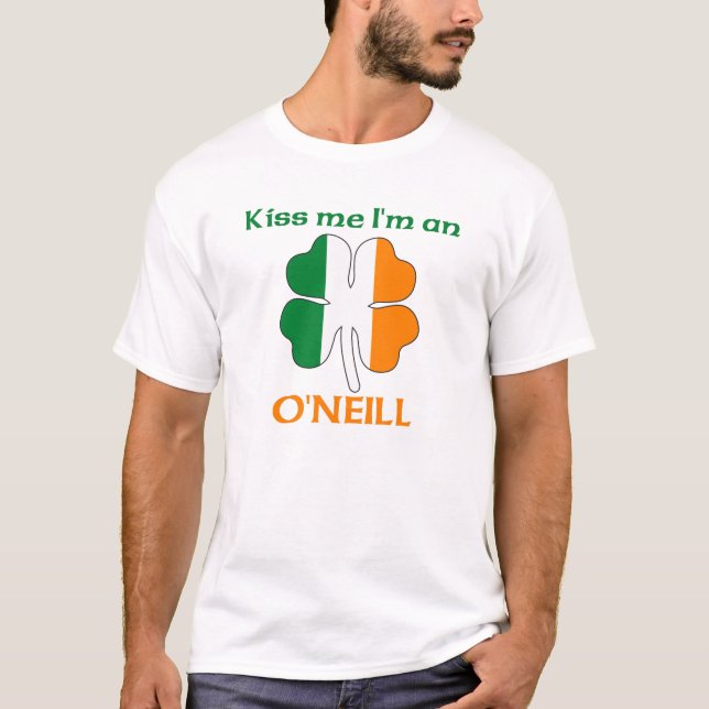 Personalisierte Iren küssen mich, den ich O'Neill T-Shirt (Vorderseite)