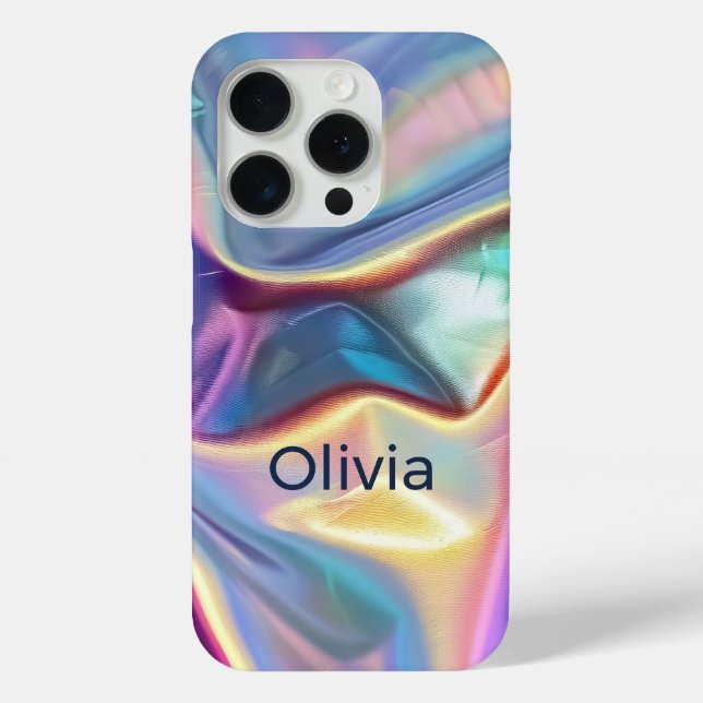 Personalisierte iridierende Handyhülle | Benutzerd Case-Mate iPhone Hülle (Rückseite)
