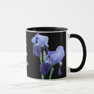 Personalisierte Iris-Blume individuell anpassbar Tasse