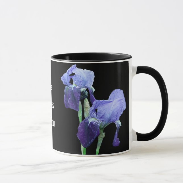 Personalisierte Iris-Blume individuell anpassbar Tasse (Rechts)