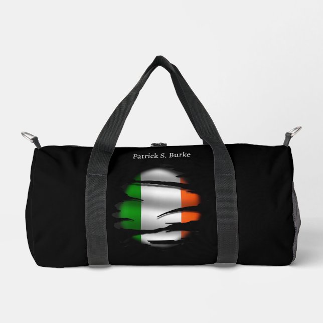 Personalisierte irische Flagge Duffle Bag (Vorderseite)