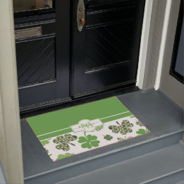 Personalisierte Irische Grünkleeblatt St. Patrick Fußmatte