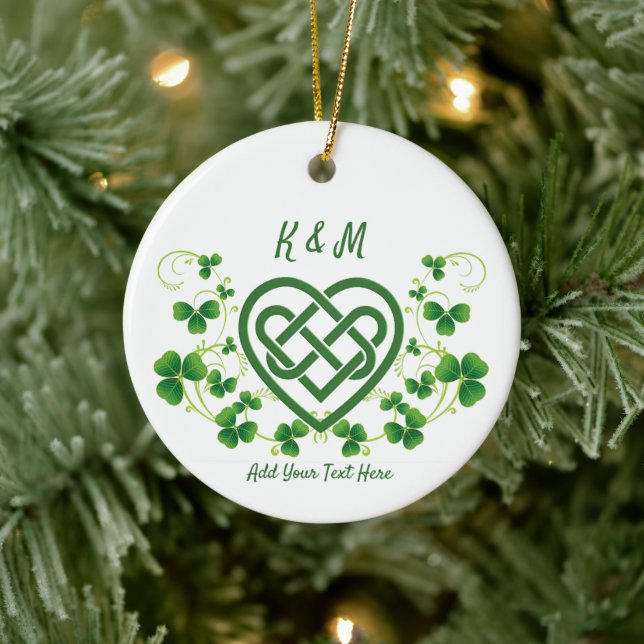 Personalisierte irische keltische Liebe Keramik Ornament (Baum)