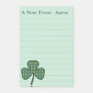 Personalisierte irische Shamrock-Post-it-Notes-Ges Post-it Klebezettel