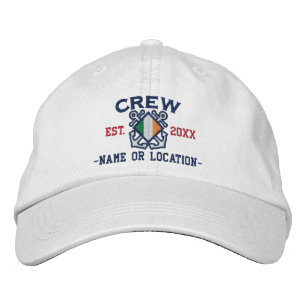 Personalisierte Irish Flag Crew Nautical Embroider Bestickte Kappe
