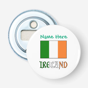 Personalisierte Irland-Flagge Heritage Runde Metal Flaschenöffner