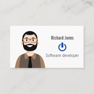Personalisierte IT Avatar-Visitenkarte Visitenkarte