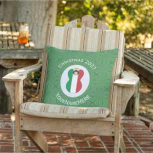 Personalisierte italienische Engel-Weihnachtsflagg Kissen