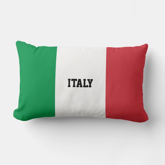 Personalisierte italienische Flagge Lendenkissen (Vorderseite)