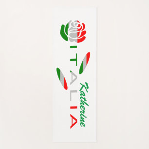 Personalisierte Italienische Flagge Rosa Yogamatte