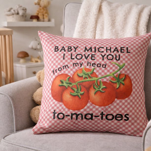 Personalisierte italienische Tomaten-Baby-Party-Ki Kissen