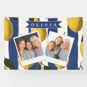 Personalisierte italienische Zitronenstreifen-Küst Banner