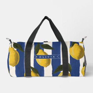 Personalisierte italienische Zitronenstreifen-Küst Duffle Bag