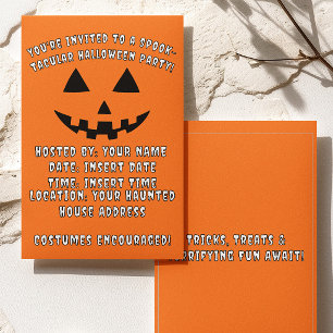 Personalisierte Jack-o'-Lantern Halloween-Party Einladung