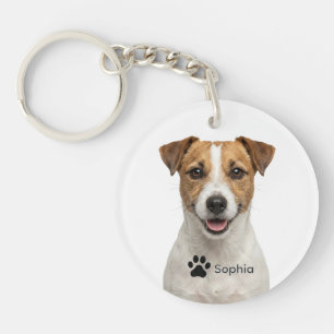 Personalisierte Jack Russell Braune Hunde-Schlüsse Schlüsselanhänger