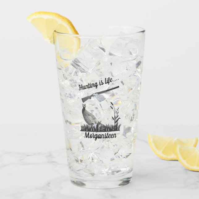 Personalisierte Jagd ist lebensgefährlich Glas (Vorderseite Ice)