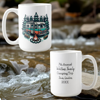 Personalisierte jährliche Reise zum Camping Kaffeetasse