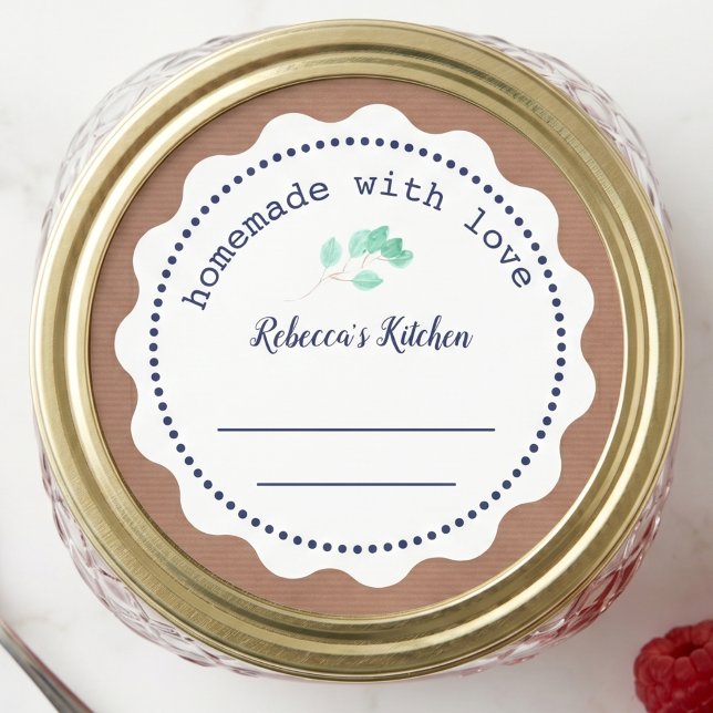 Personalisierte Jam Canning | Eigenart mit Liebe Runder Aufkleber (Von Creator hochgeladen)