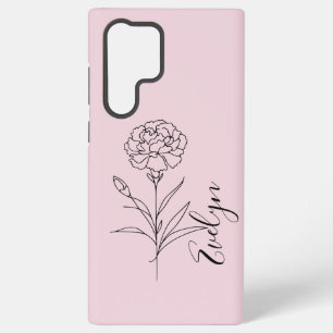Personalisierte Januar-Nelkenbildung Blume Samsung Galaxy Hülle