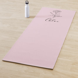 Personalisierte Januar-Nelkenbildung Blume Yogamatte