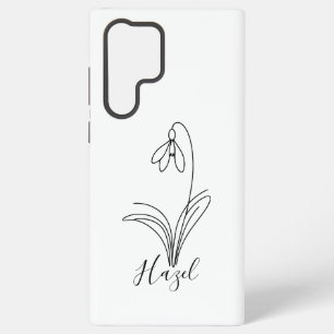 Personalisierte Januar-Schneeglöckchen-Geburtsblum Samsung Galaxy Hülle