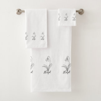 Personalisierte Januar-Schneeschauer Geburtstagsfe Badhandtuch Set